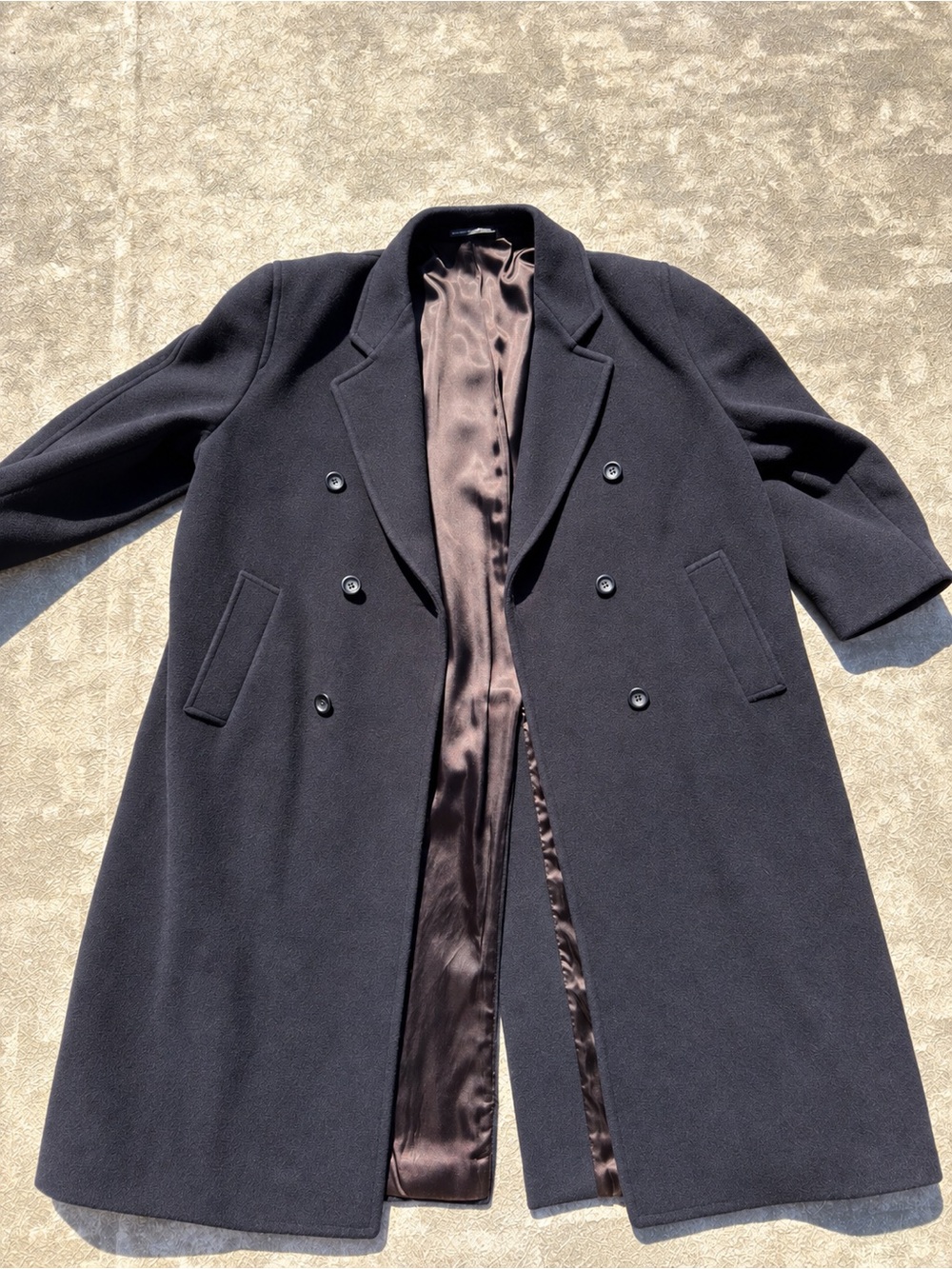 Vintage Hunt Club Black Double-Breasted Wool Coat